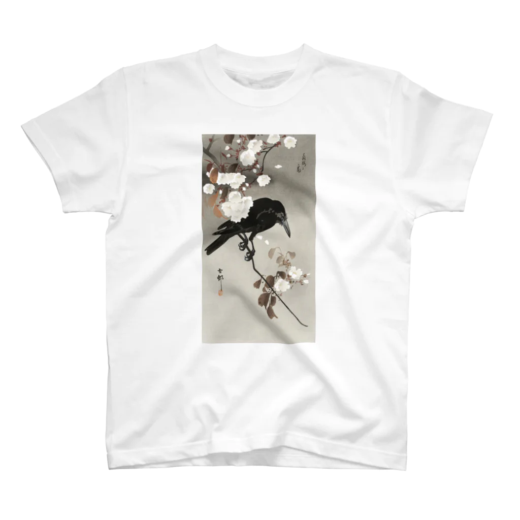 MUGEN ARTの小原古邨　夜桜に烏（カラス） Regular Fit T-Shirt