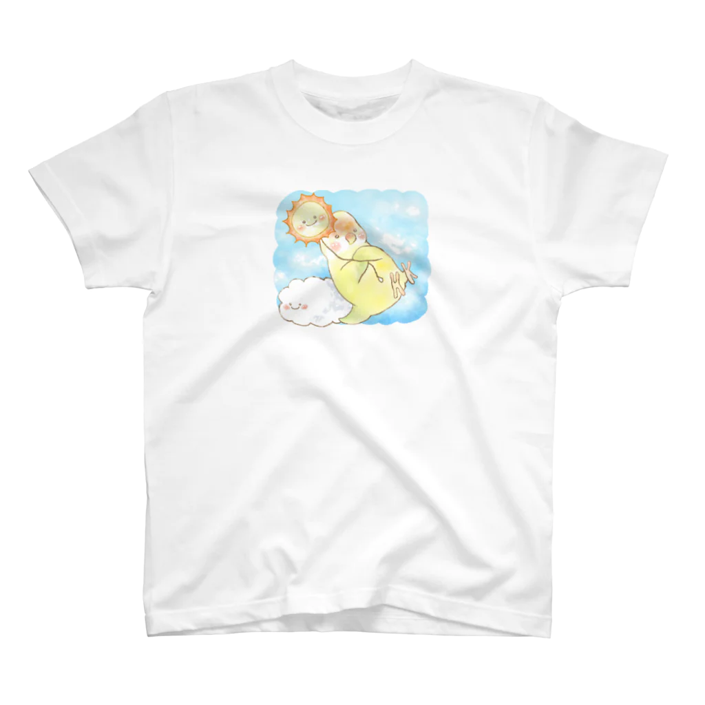 春川ハル。のコザクラインコちゃんとおひさま☀️ スタンダードTシャツ