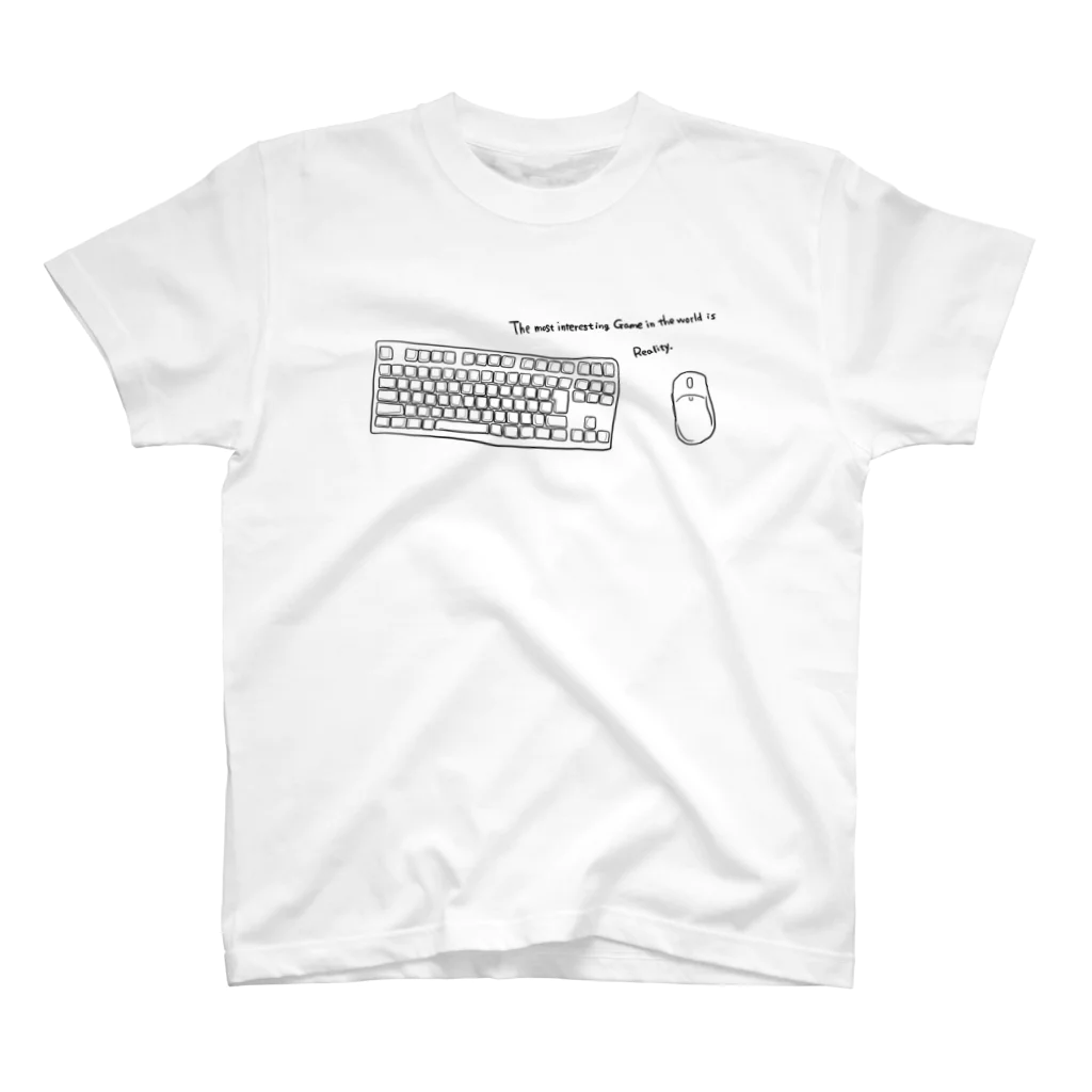 もぃもぃのお店の線のみマウキー【キーマウシリーズ】 Regular Fit T-Shirt