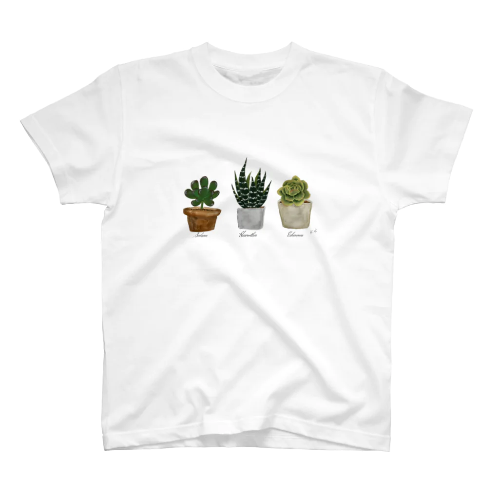 KKflowersの多肉植物 スタンダードTシャツ