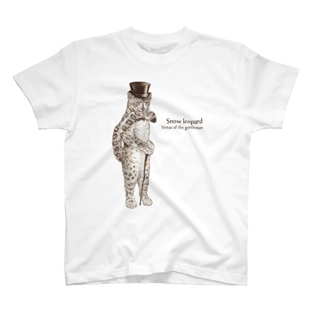 アトリエPTIMOのユキヒョウ紳士 スタンダードTシャツ