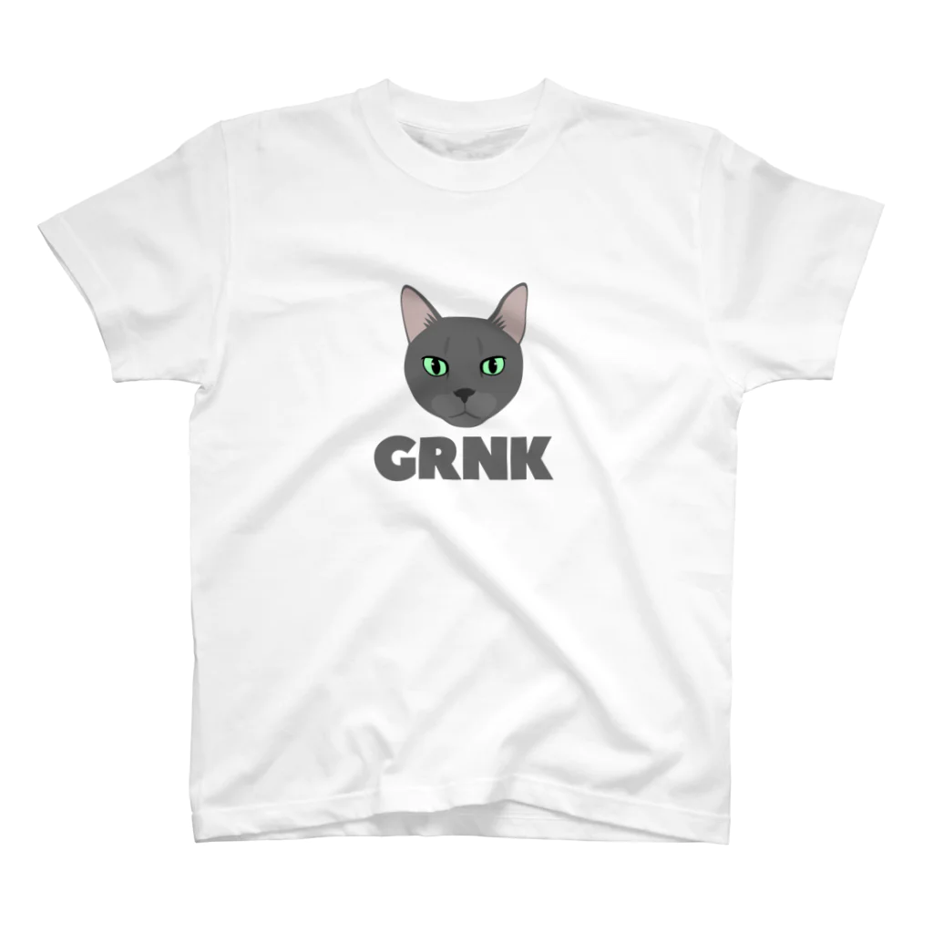 chi-bitのうちのこ・GRNK（グレーネコ） Regular Fit T-Shirt