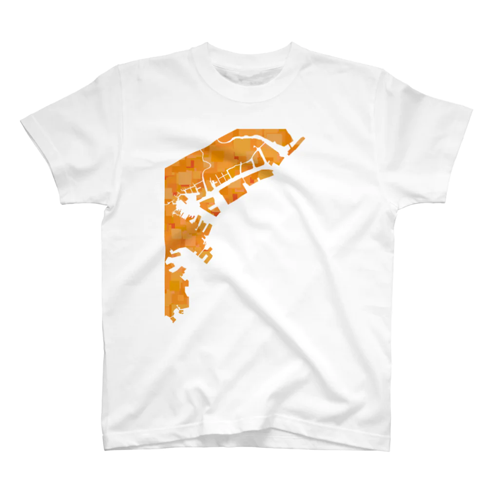 cuuyabowの横浜港 Orange Time Renewal Regular Fit T-Shirt
