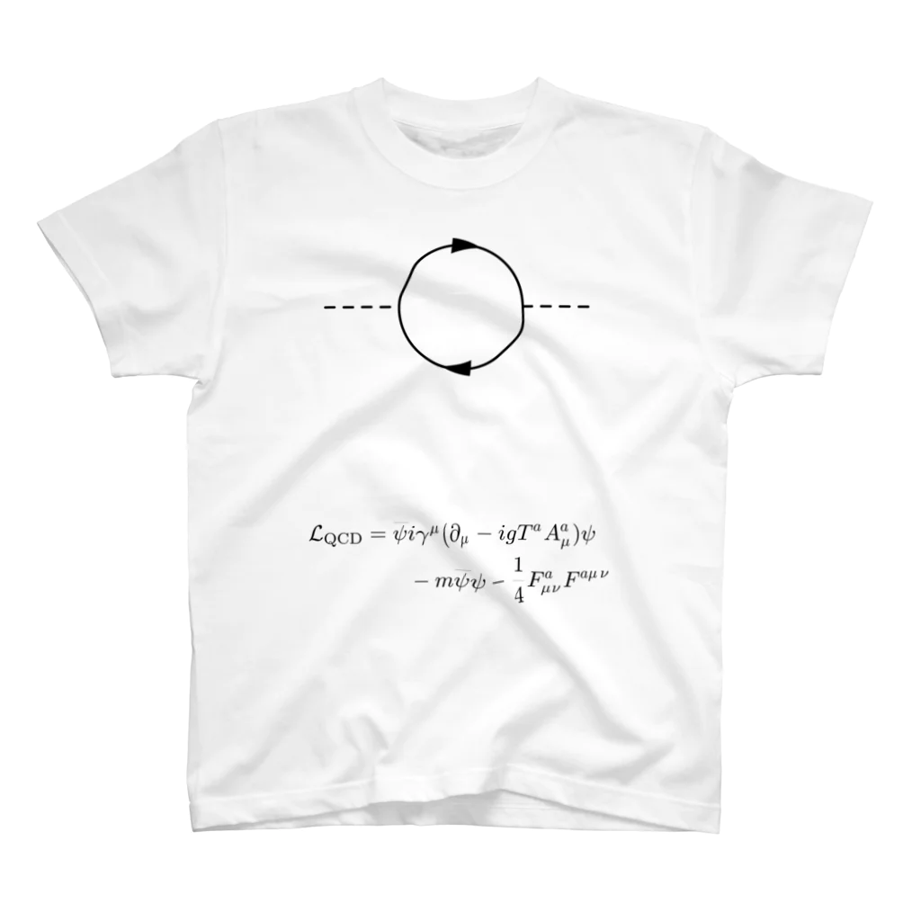 数学や数理物理を普及したい物理学徒の数式01(QCD Lag.) Regular Fit T-Shirt