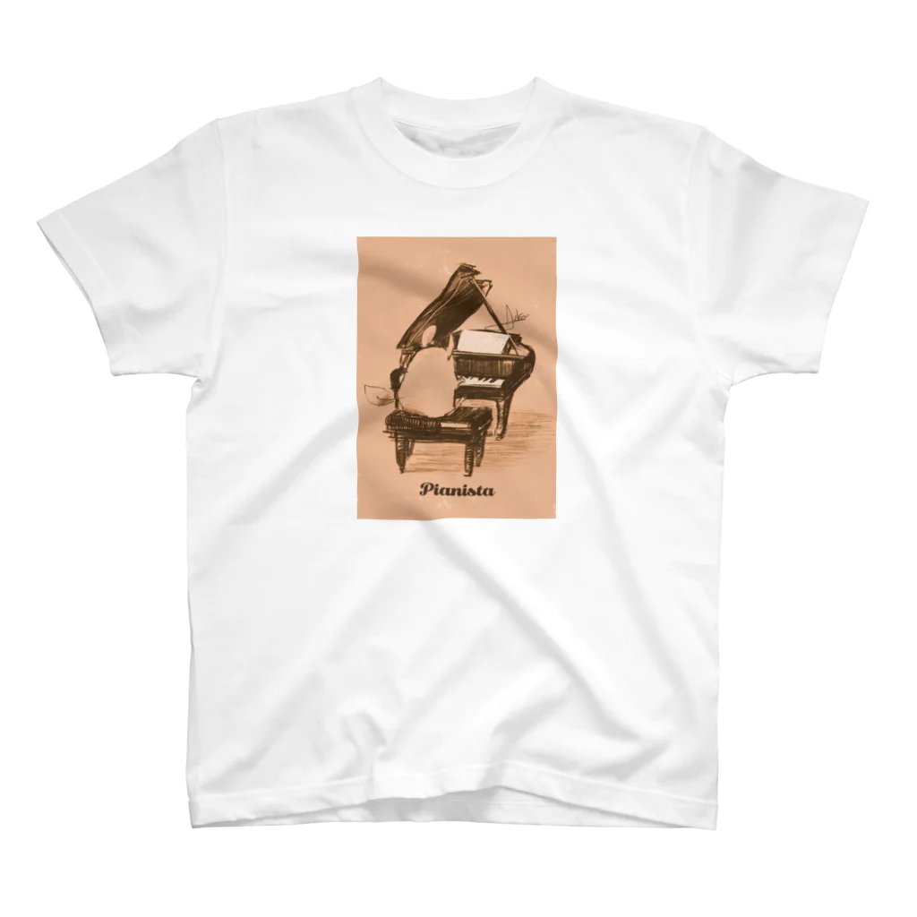 Líneas de aska “Askaの紙上絵”のPianista スタンダードTシャツ