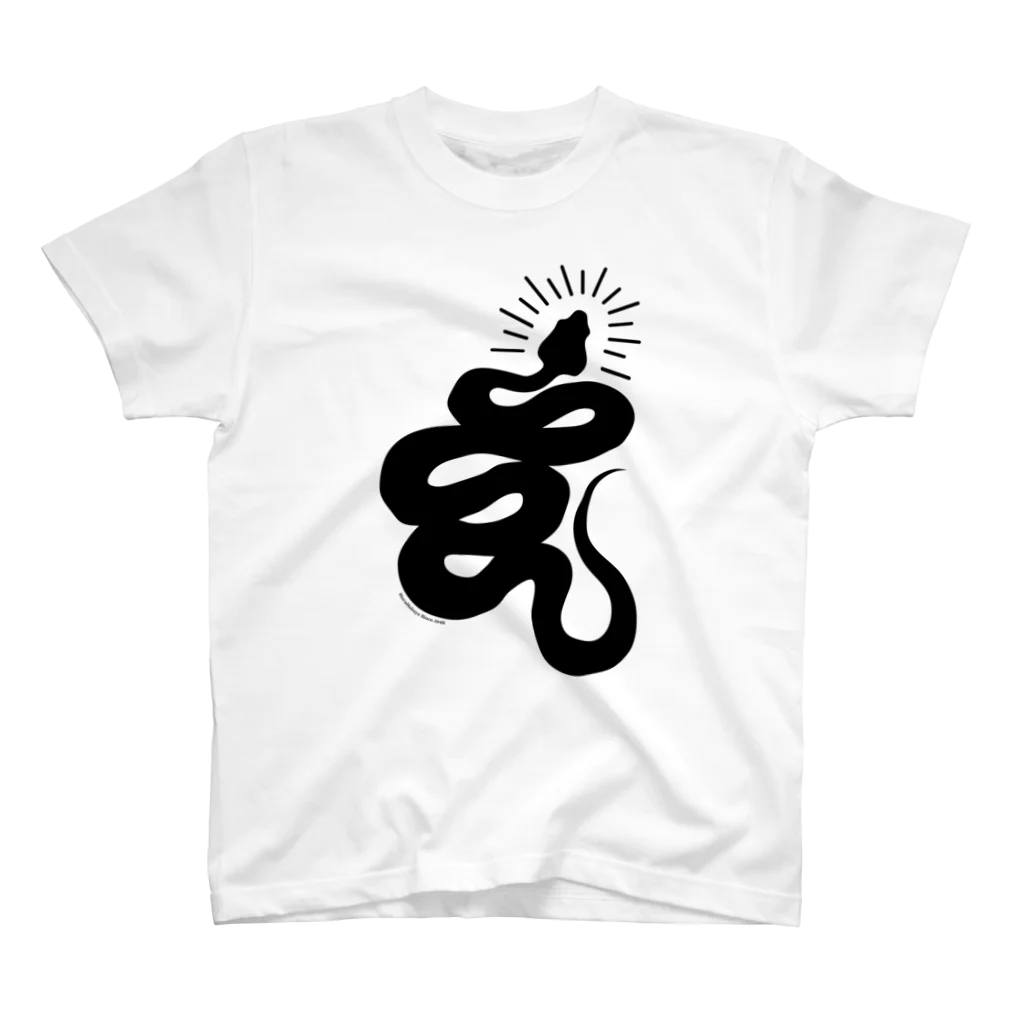 原ハブ屋【SUZURI店】のCheck Snake Head（T-GO） Regular Fit T-Shirt