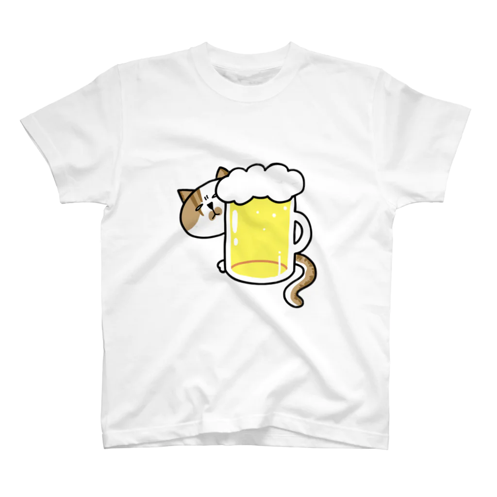 かんげんみつごのビール猫さま スタンダードTシャツ