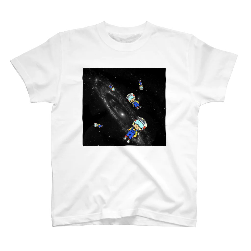 サーキットのオカミちゃんねるのいつかサーキットに立つ太郎　宇宙へ スタンダードTシャツ