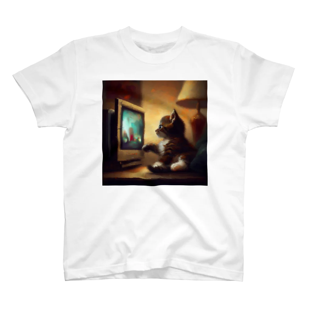 𝑱𝒆𝒂𝒏 𝑱𝒂𝒄𝒒𝒖𝒆 𝒁𝒐𝒎𝒃𝒊𝒆のテレビをながめるこねこT スタンダードTシャツ