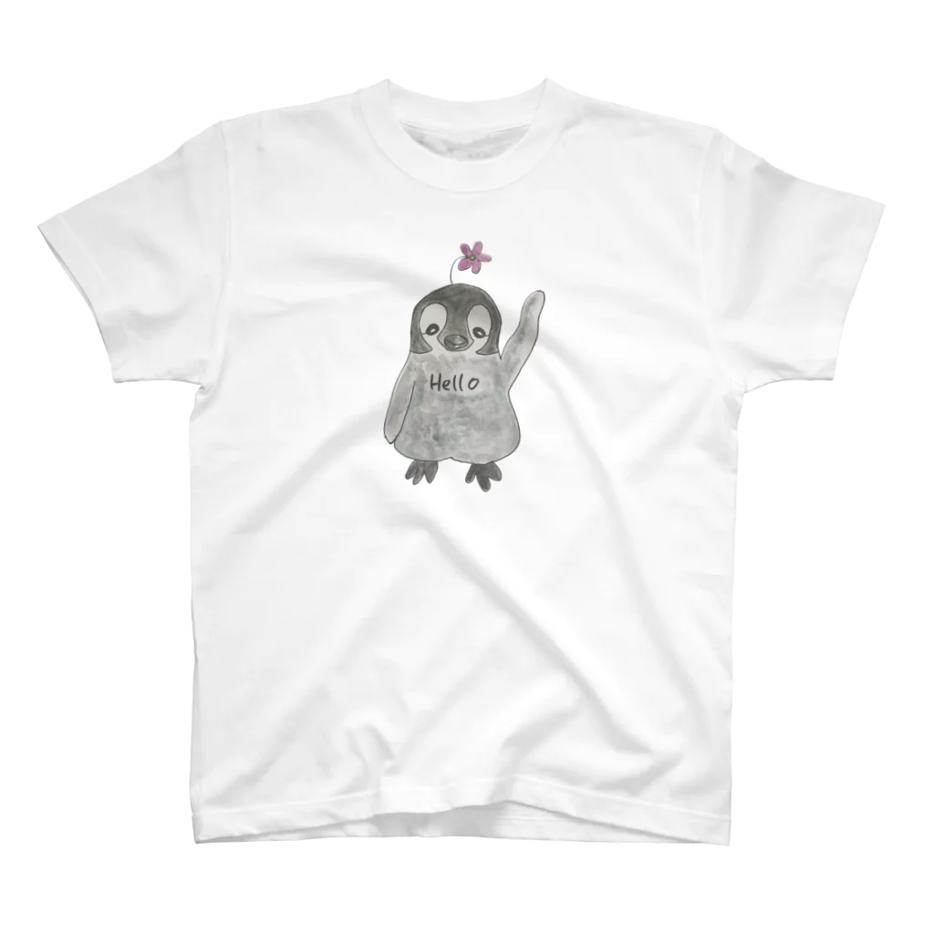 Yumezuki_shopのエンペラーペンギンヒナちゃん スタンダードTシャツ