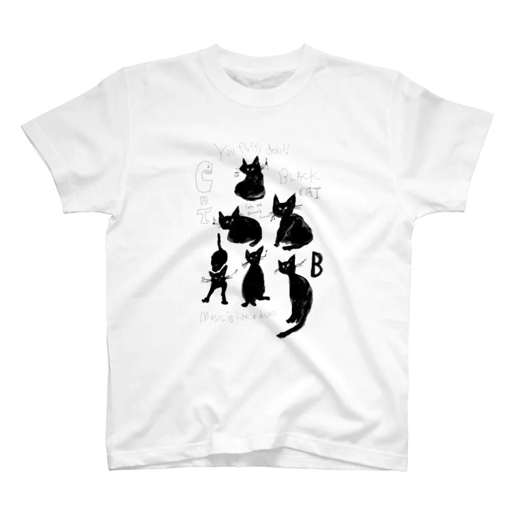 山下ミロ　猫ばっかの山下ミロのモフモフデビルズ Regular Fit T-Shirt