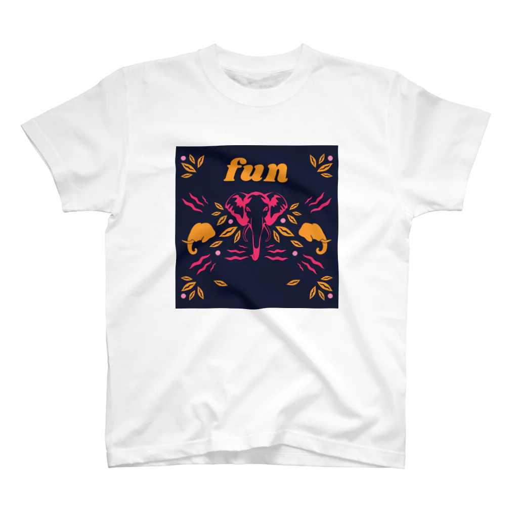 るいさんちのエスニックエレファント　fun スタンダードTシャツ