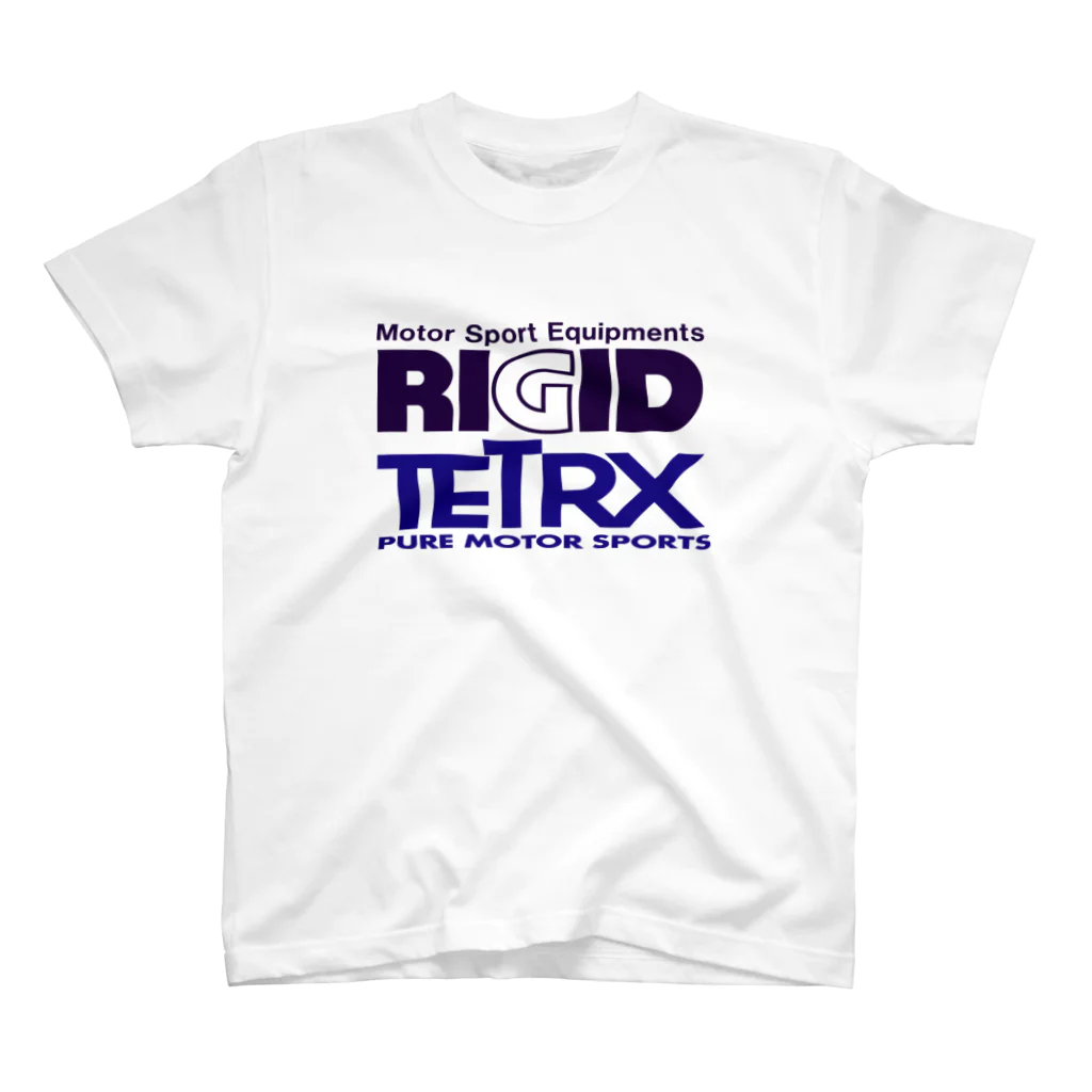 リジット・モータースポーツのRIGID-TETRX透過ロゴ紺 スタンダードTシャツ