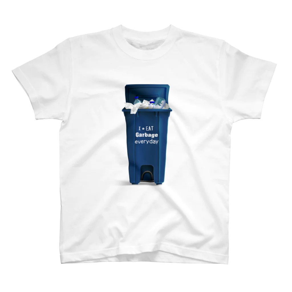 日本のおもしろEngrish看板のI eat garbage every day Regular Fit T-Shirt