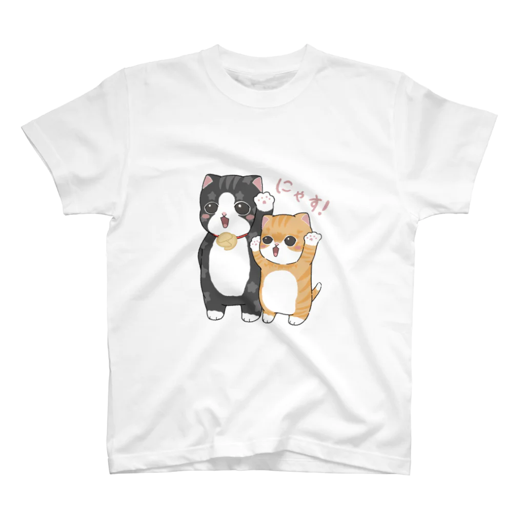 かいぬしのアイテムショップの2匹のにゃん スタンダードTシャツ