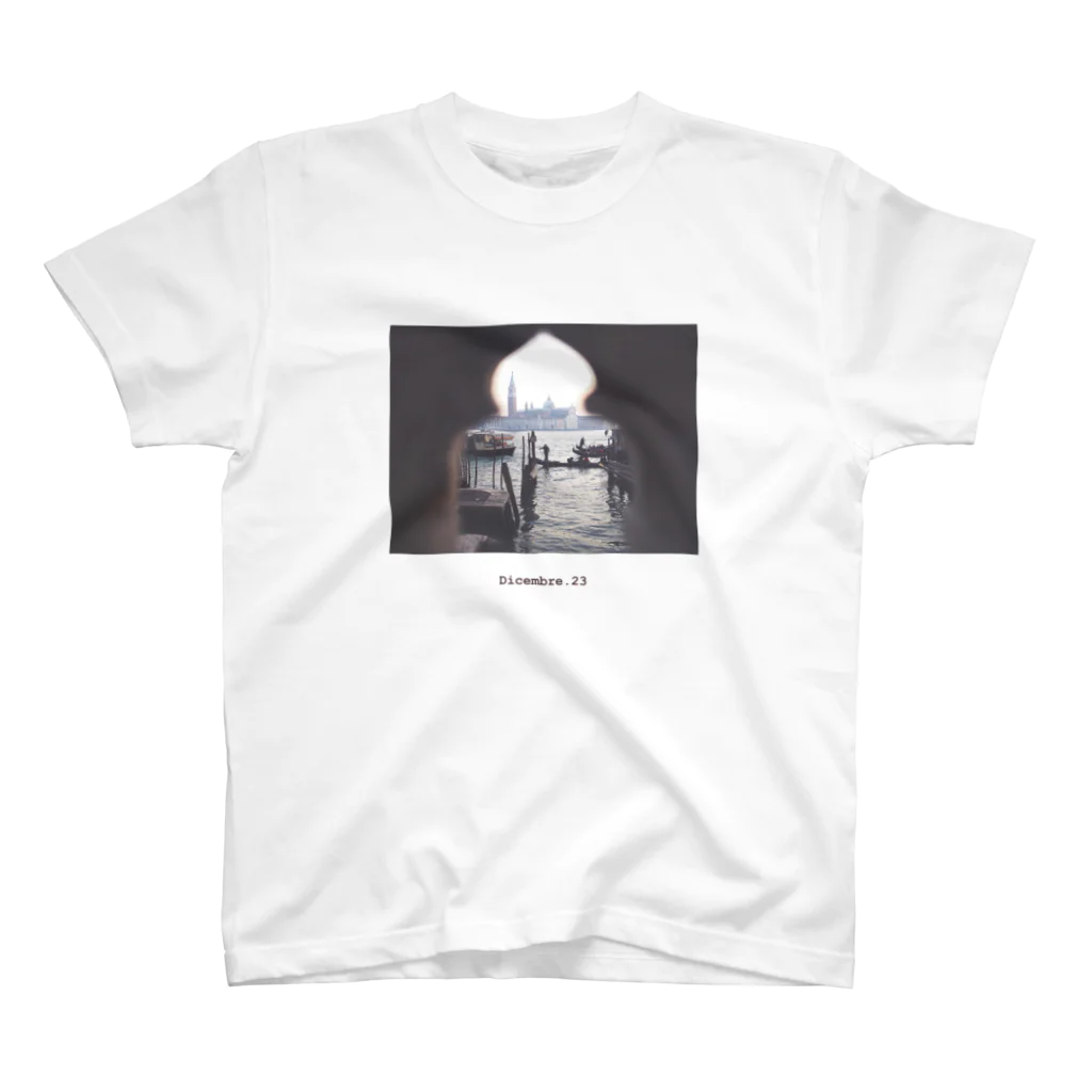 旅するTシャツ。のDicembre.23 / Venezia，italia スタンダードTシャツ