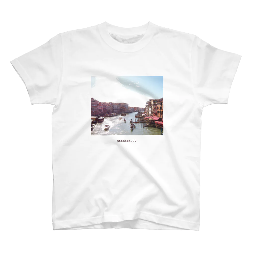 旅するTシャツ。のOttobre.09 / Venezia，italia スタンダードTシャツ