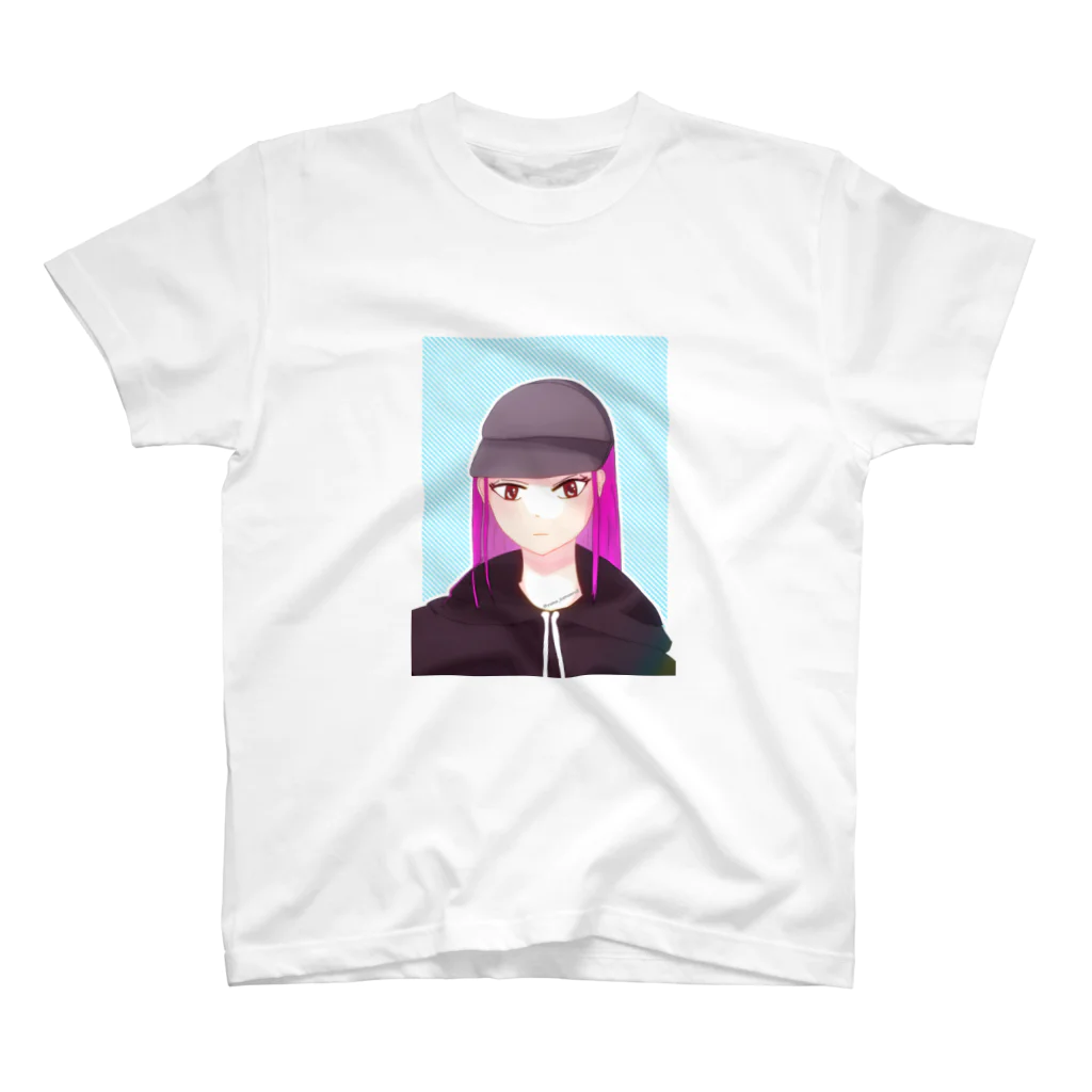 @supika_chan1のピンクカラー女子 スタンダードTシャツ