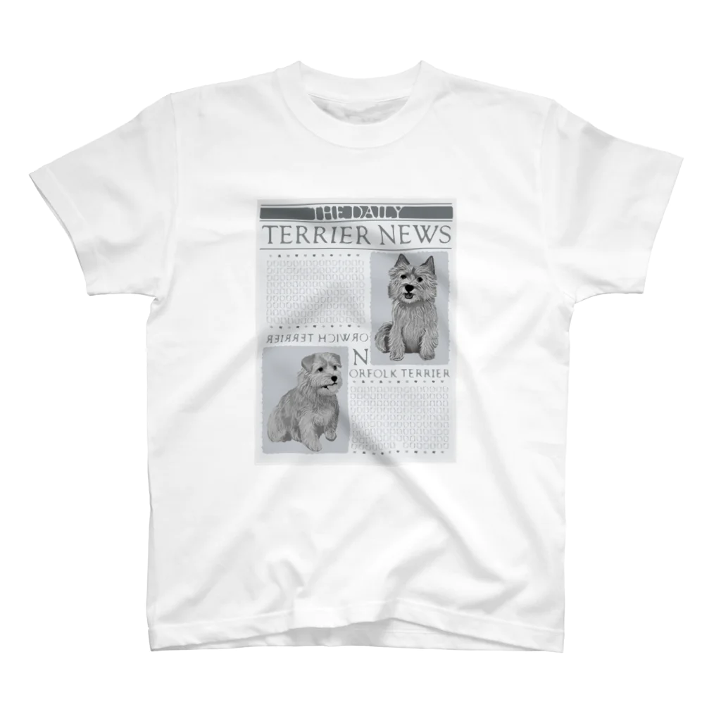 sayapochaccoのMy favirite terriers drom A to Z　~N~newspaper スタンダードTシャツ