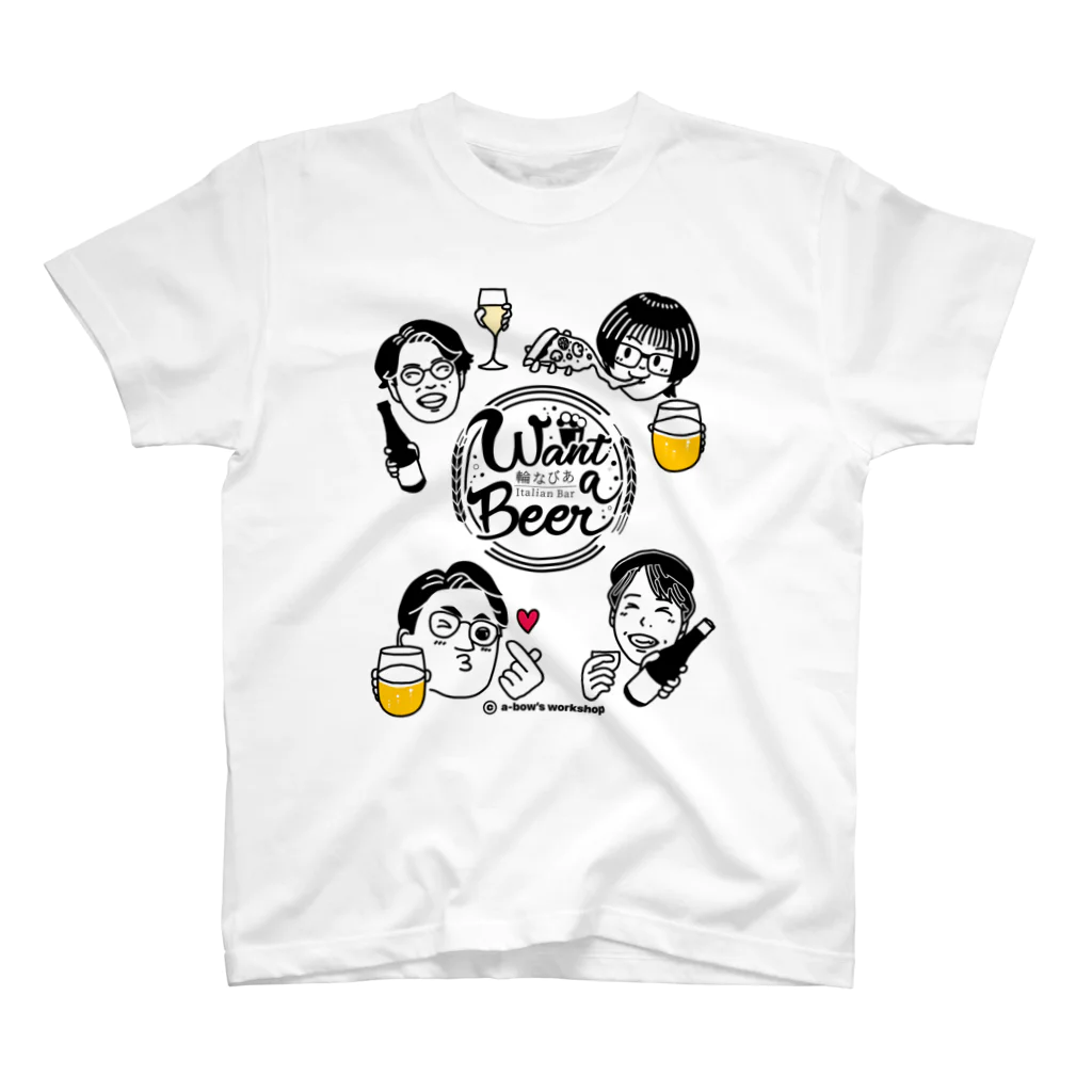 a-bow's workshop(あーぼぅズ ワークショップ)のWant a Beer x a-bow’s workshop コラボ Regular Fit T-Shirt