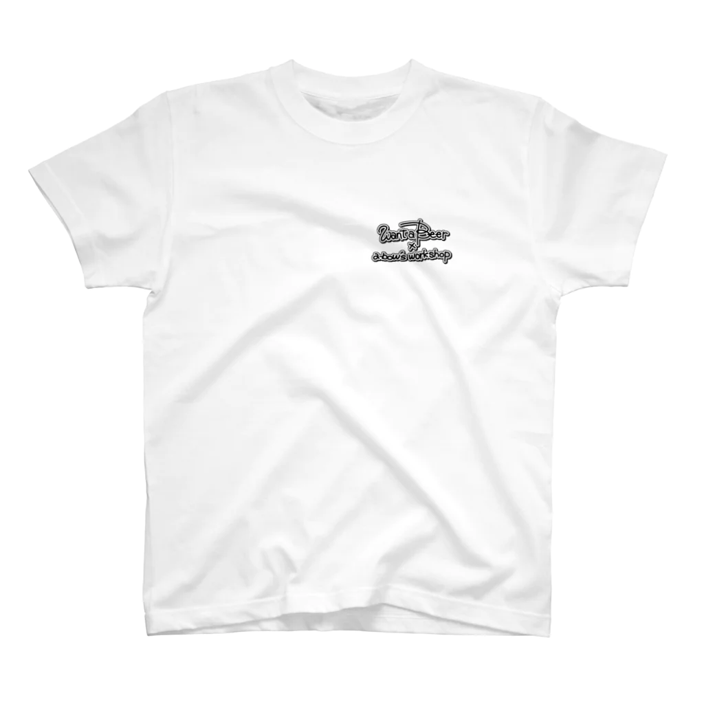 a-bow's workshop(あーぼぅズ ワークショップ)のWant a Beer x a-bow’s workshop コラボ　バックプリント スタンダードTシャツ