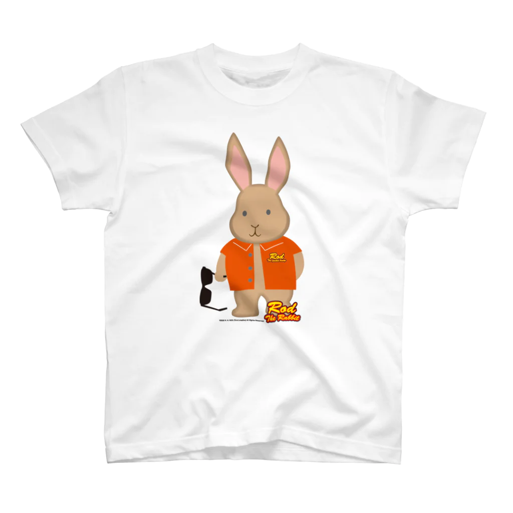 Rod the RabbitのRod the rabbit【直立サングラスなし】 スタンダードTシャツ