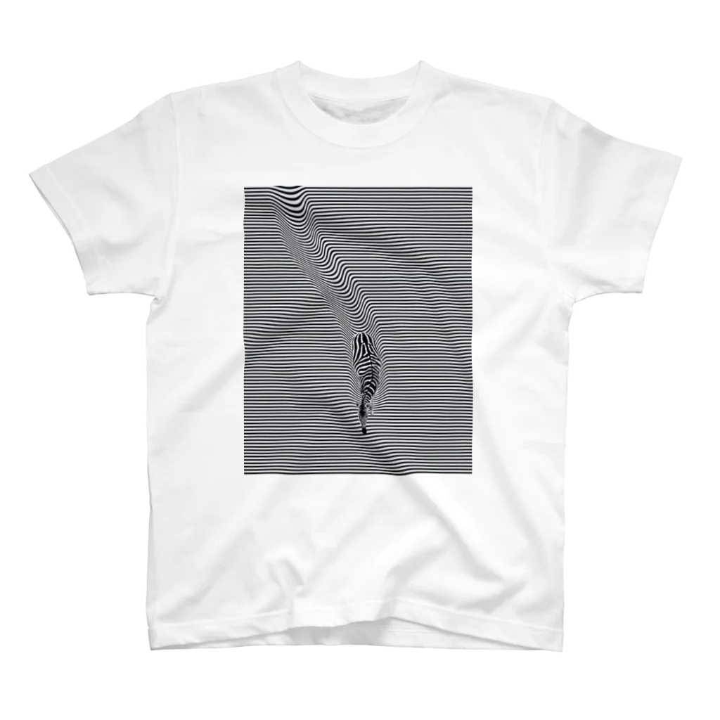 島崎丈太の好きなデザインの縞馬の進む道 スタンダードTシャツ
