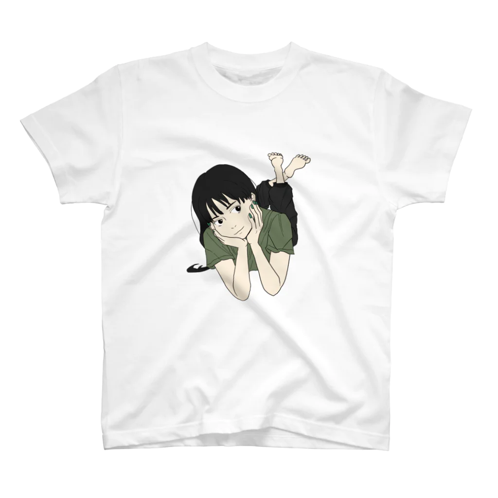 pu-puのほおづえgirl スタンダードTシャツ