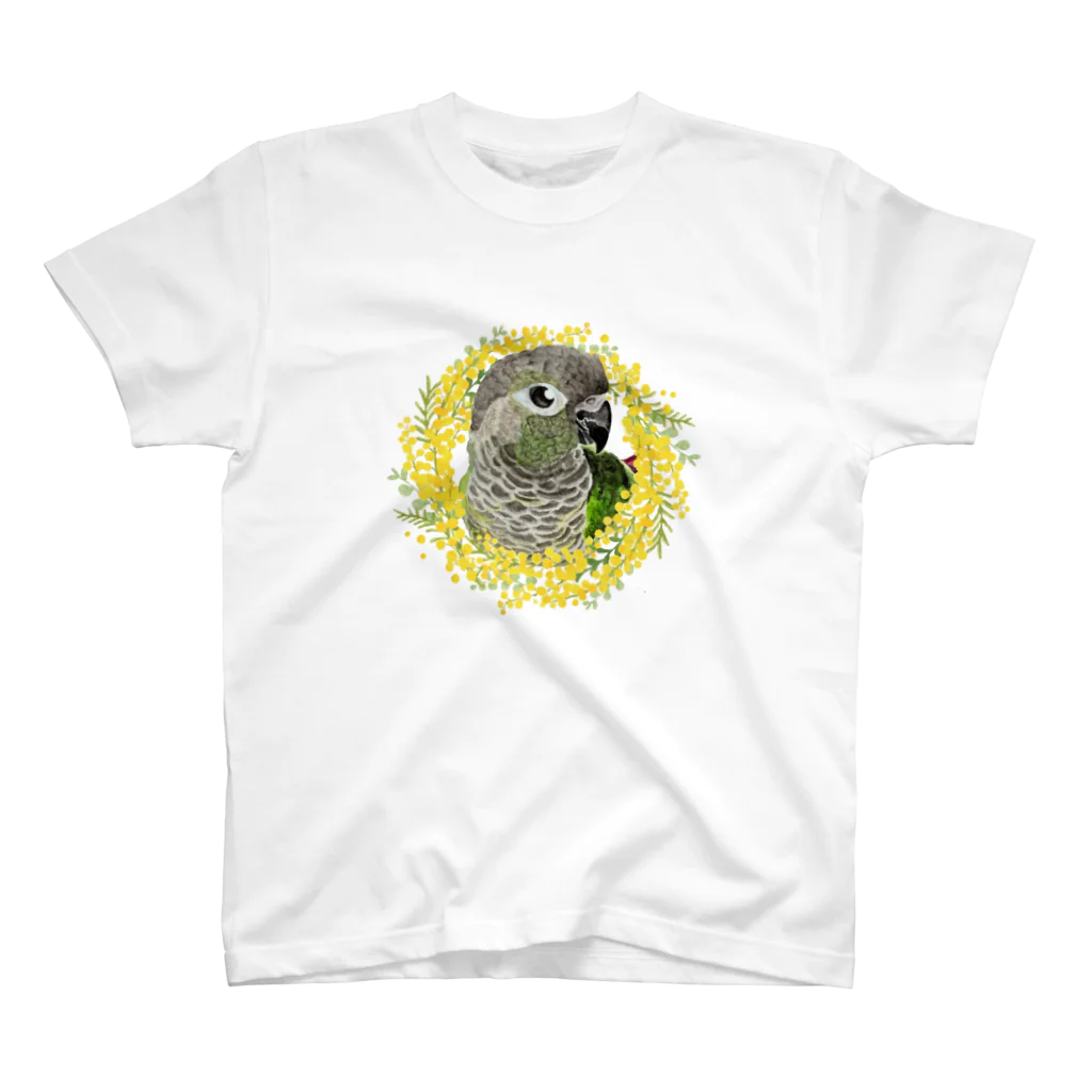 mariechan_koboの038 ウロコインコノーマル ミモザのリース Regular Fit T-Shirt