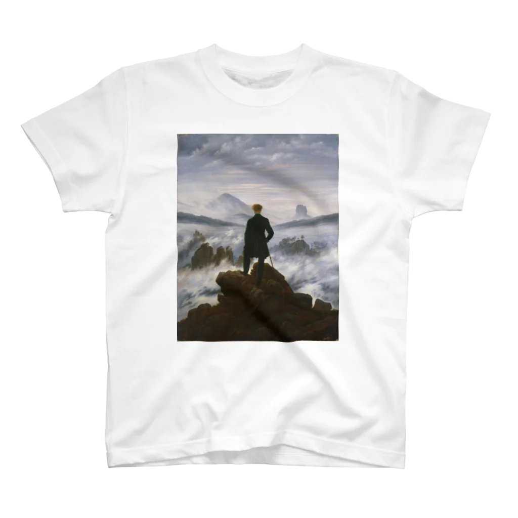 世界美術商店の雲海の上の旅人 / Wanderer above the Sea of Fog Regular Fit T-Shirt