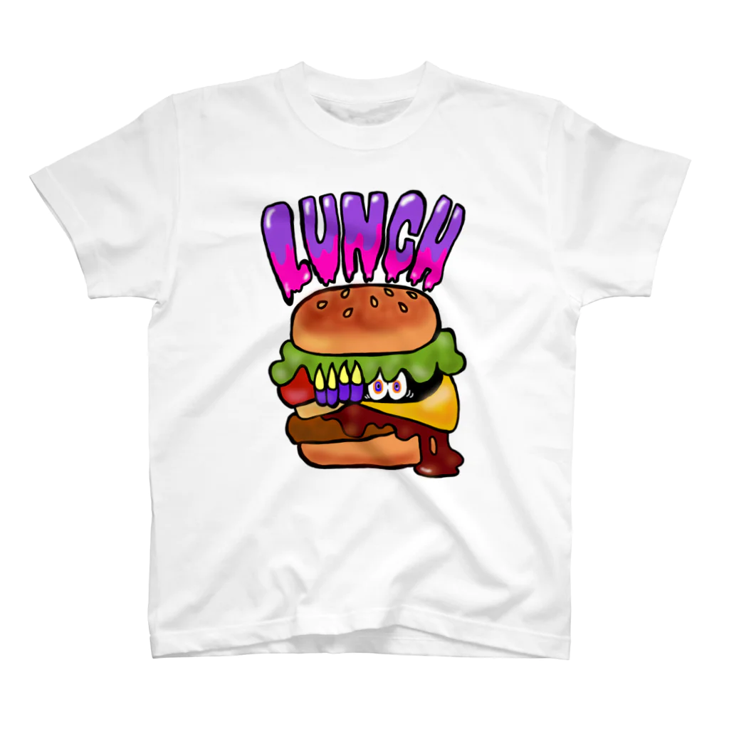 あやしいおばさん くろまめさんのランチ（チーズバーガー） スタンダードTシャツ