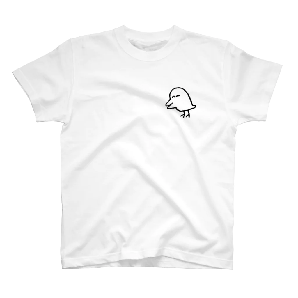 akioco’s character goodsの害鳥（ワンポイント黒） Regular Fit T-Shirt