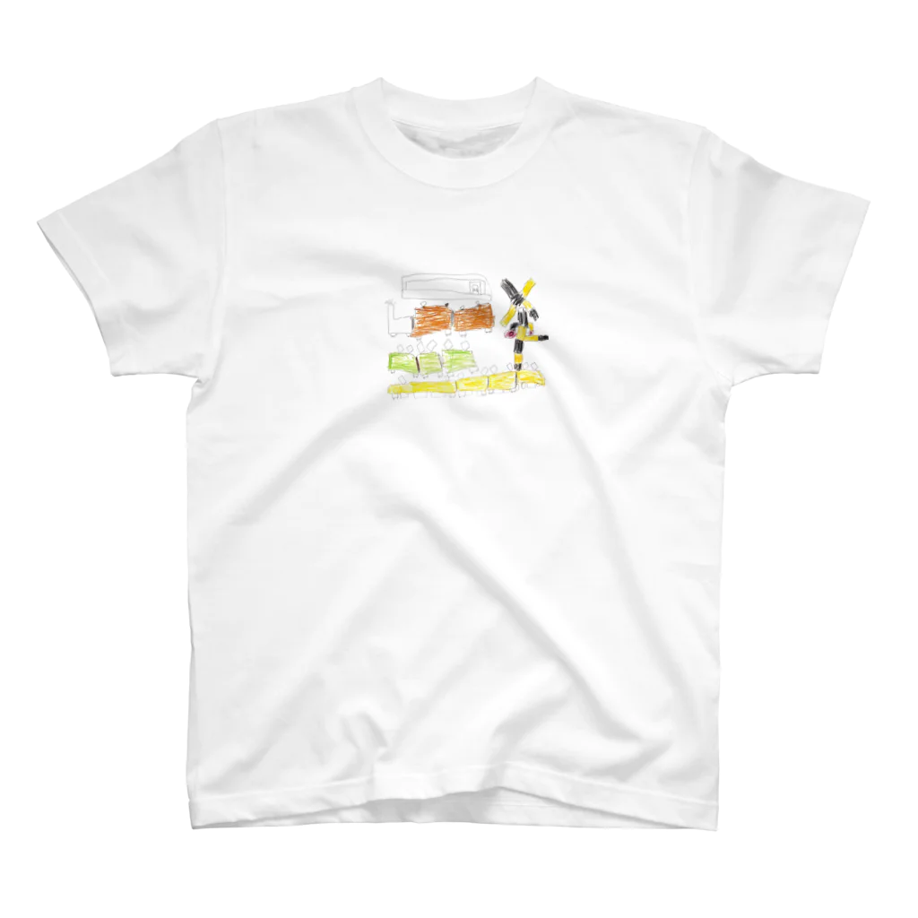 裸足になれるのふみきりマン スタンダードTシャツ