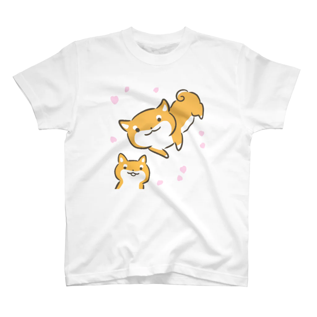 天の川の柴犬と花　3 スタンダードTシャツ