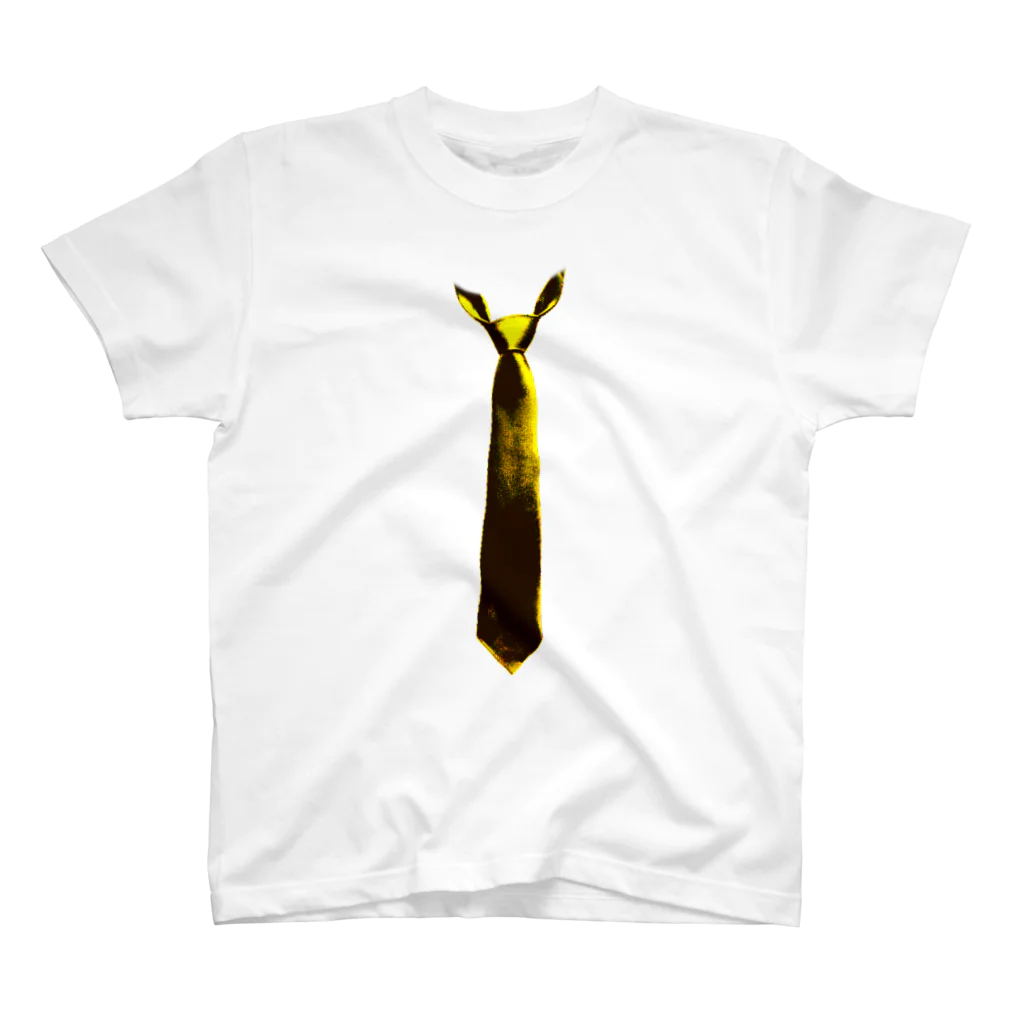 灰＆狼のネクT 黄色 スタンダードTシャツ