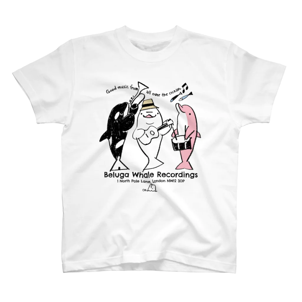 おぐらきょうこのBeluga Whale Recordings Regular Fit T-Shirt