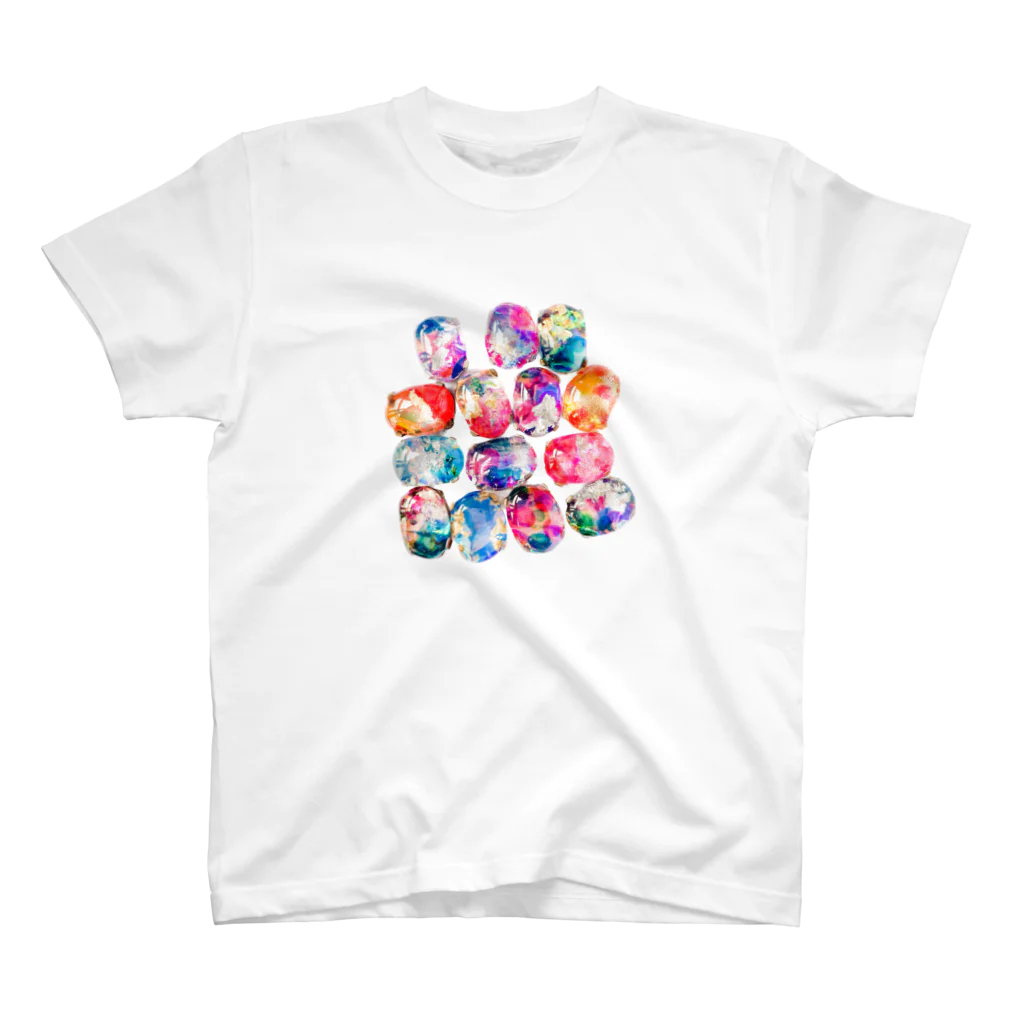 黄紫-キムラサキ-/kimurasakiのInk Drops Regular Fit T-Shirt