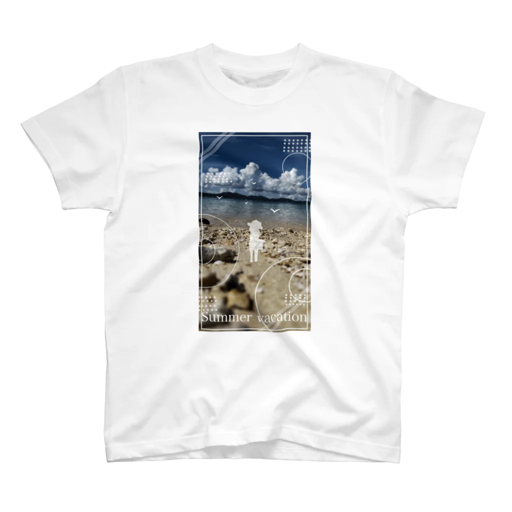 れもその小さいお店の夏を感じる海の景色【暗】 スタンダードTシャツ