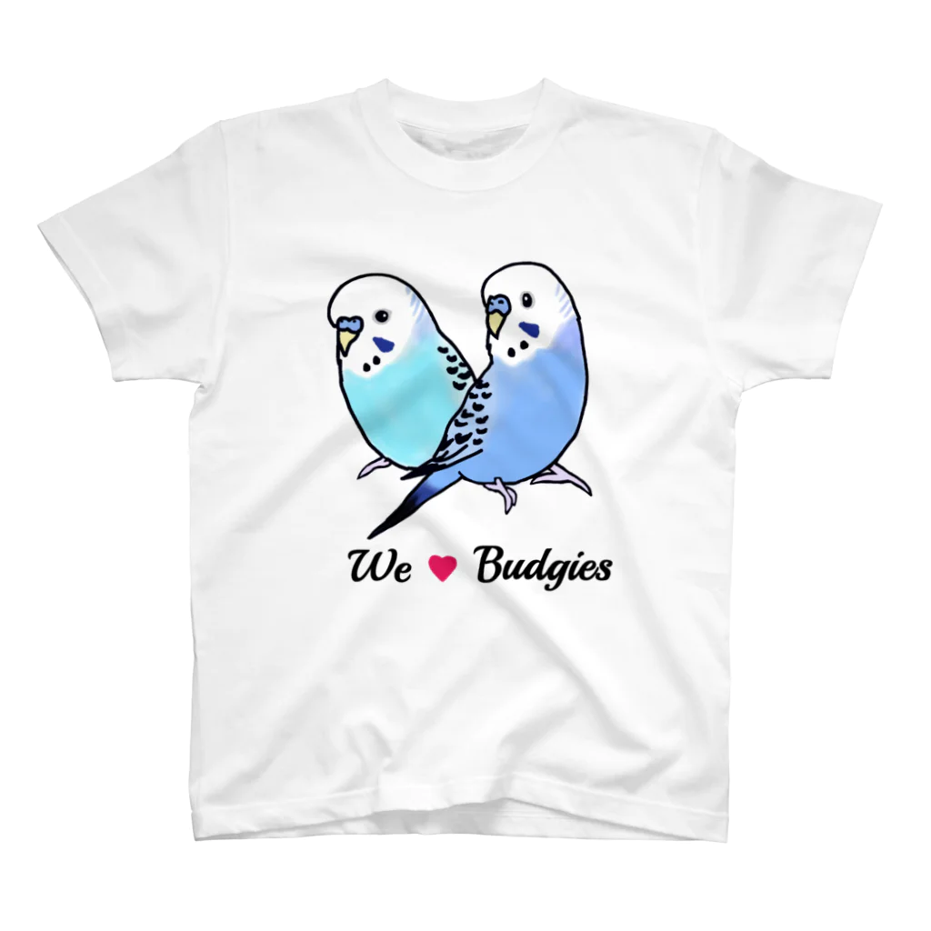 インコ絵描き☆masamiのWe ♡ Budgies (マンガバージョン） スタンダードTシャツ