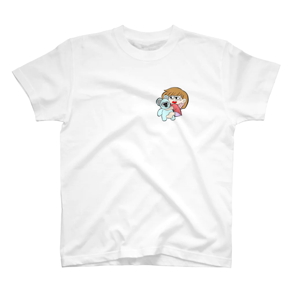 すきっ歯のコアラ抱きせいちゃん スタンダードTシャツ