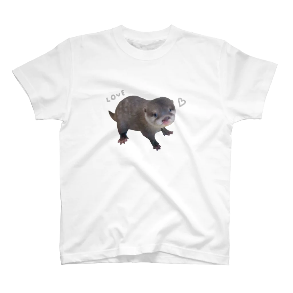 LOUTRE～カワウソと過ごす時間～のカワウソ、ラブちゃん Regular Fit T-Shirt