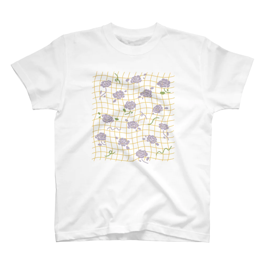 chabiのばらの花 /purple yellow スタンダードTシャツ