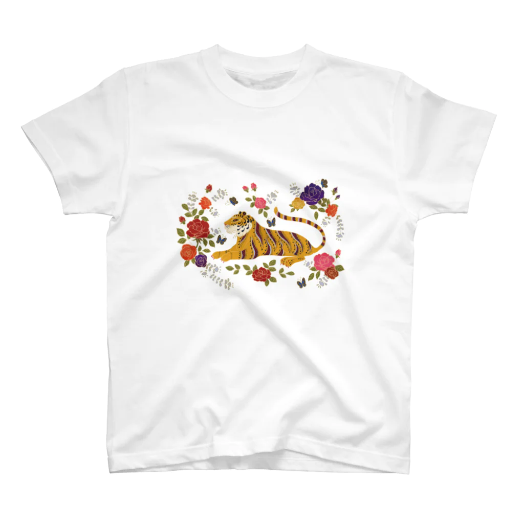 torinosu_mammothの虎とバラ スタンダードTシャツ