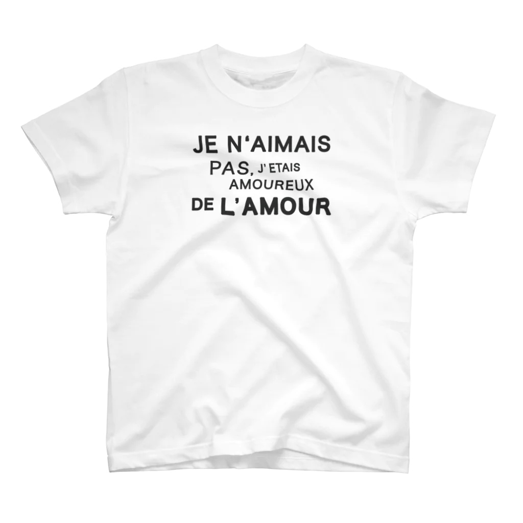 MICHU_COQUETTEのJe n’aimais pas／Black スタンダードTシャツ