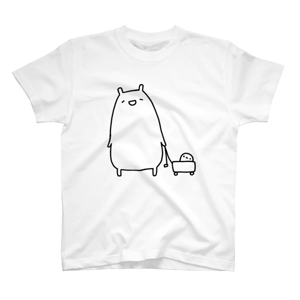 うさやのお散歩をするかわいいねこ スタンダードTシャツ