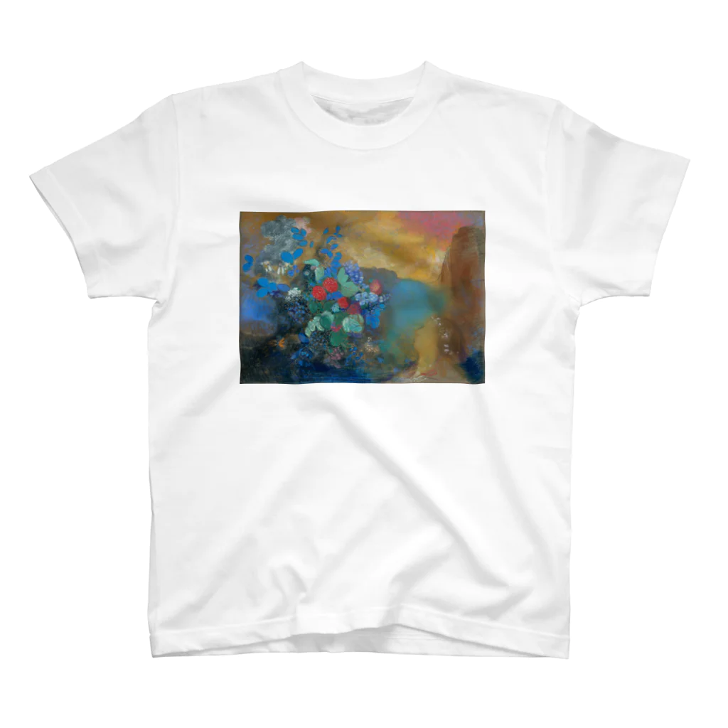 世界美術商店の花の中のオフィーリア / Ophelia among the Flowers Regular Fit T-Shirt