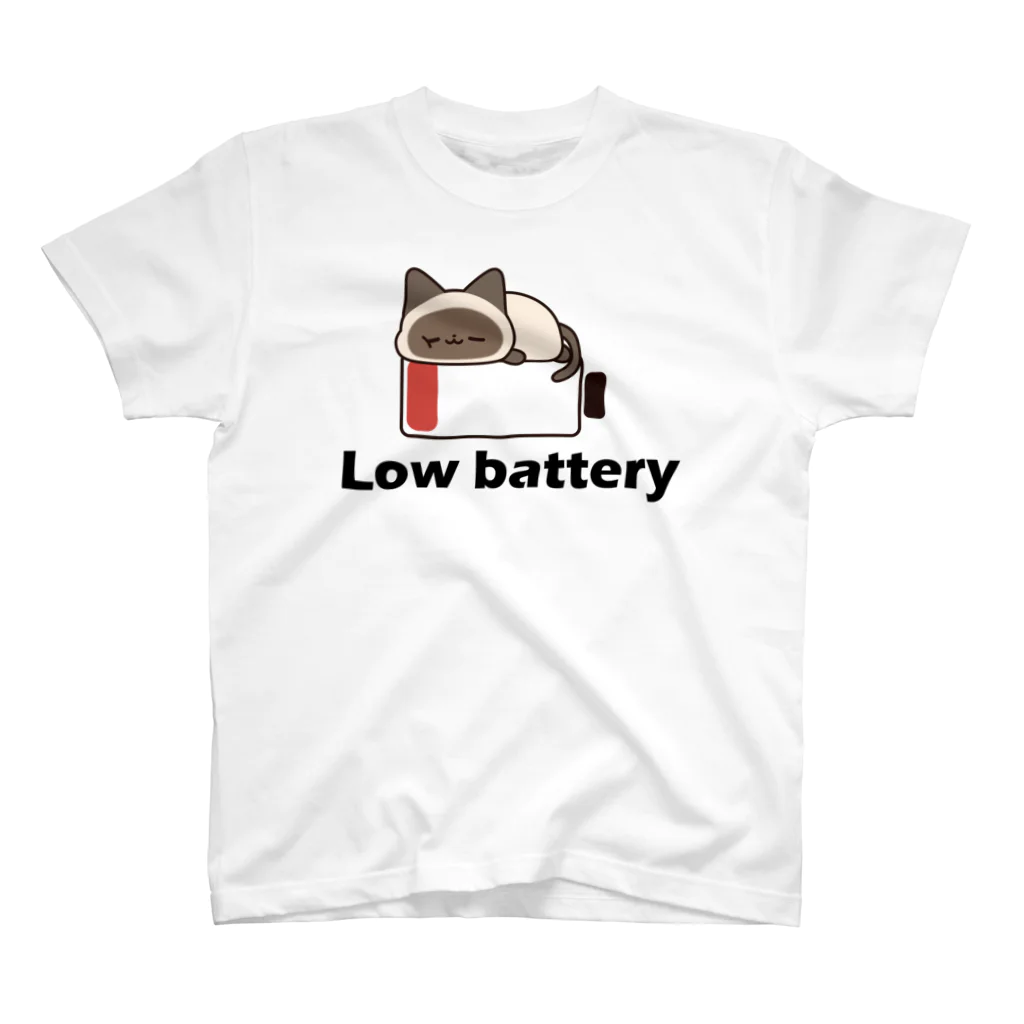 DECORのシャム猫 バッテリー0 ver スタンダードTシャツ