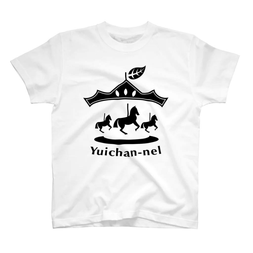 うさぎᕱ⑅ᕱ♥originalのYuichan-nel LOGO(黒) スタンダードTシャツ