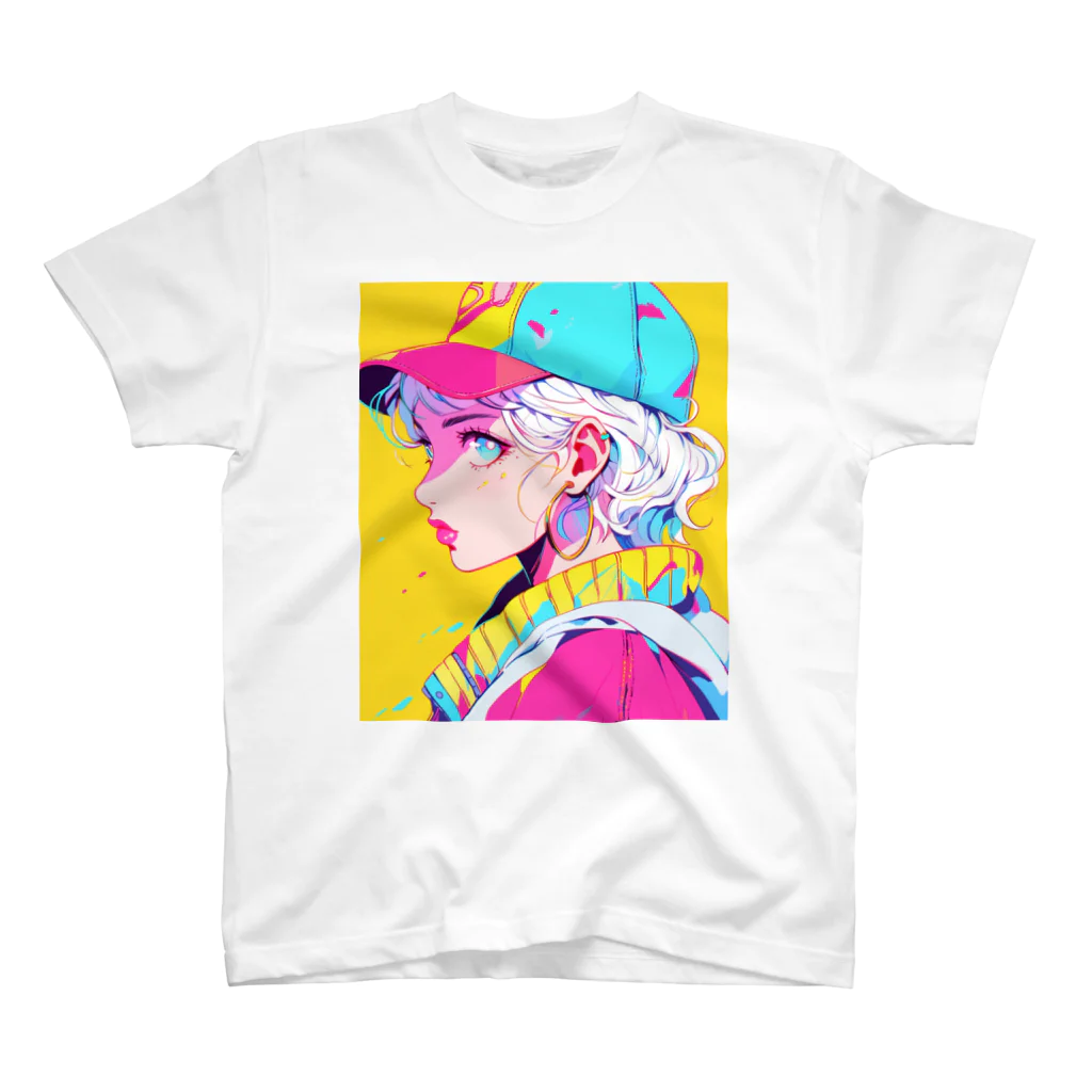 むにヱるのCool Pop AI Girl 01 Regular Fit T-Shirt