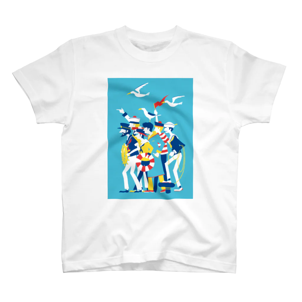 にへいみき/イラストレーターの港の男たち Regular Fit T-Shirt